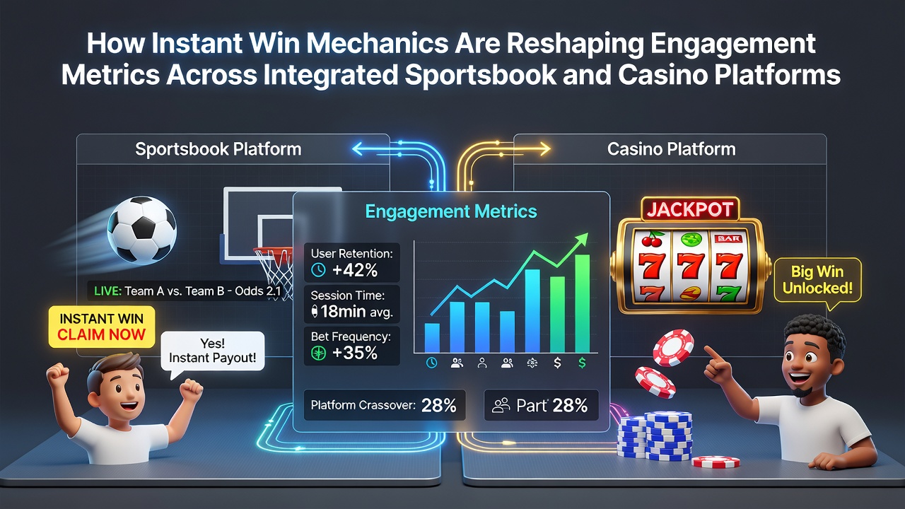 Integrated sportsbook and casino platform showing instant win game interfaces alongside live betting options