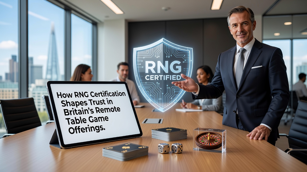 Illustration of RNG testing equipment used for remote table game certification