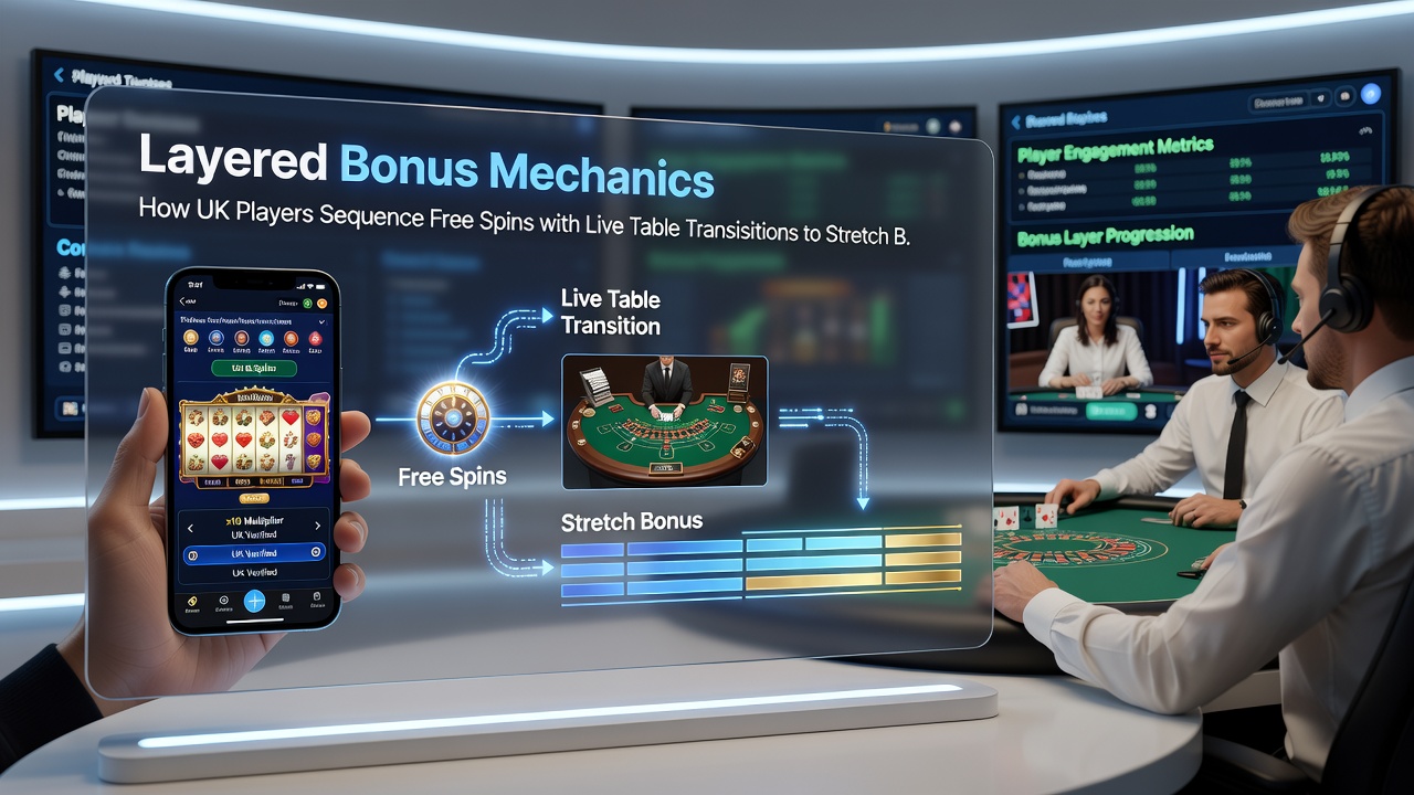 Live dealer roulette table interface showing transition from slot bonus play on a UK casino site