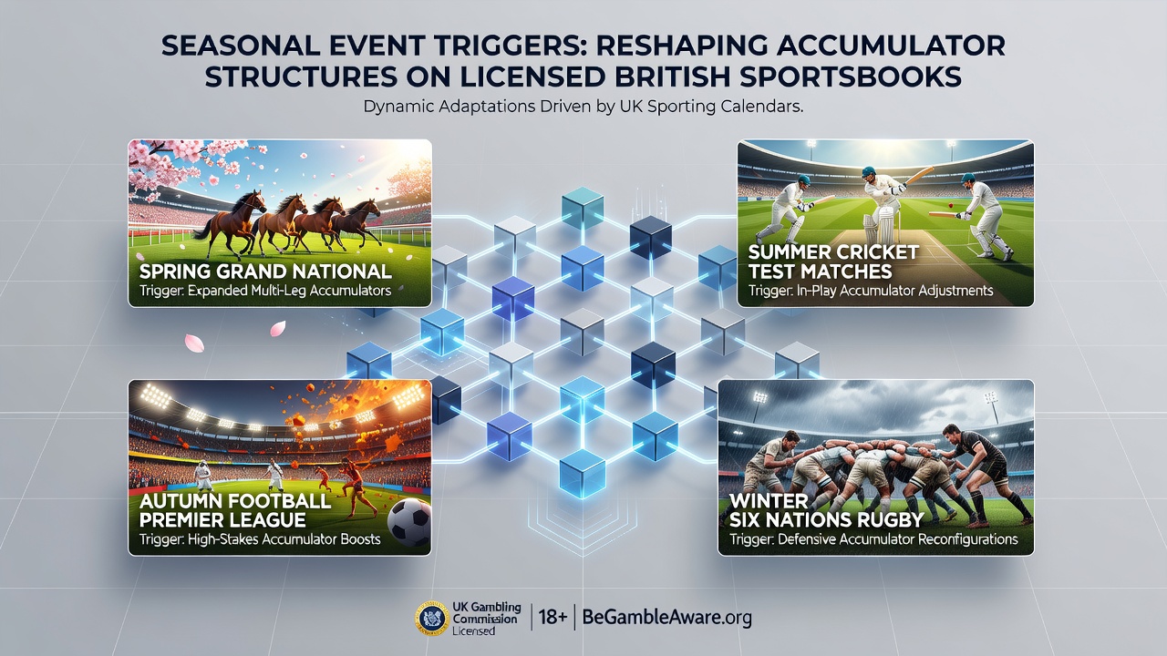 UK sportsbook screen showing seasonal accumulator promotions tied to football events
